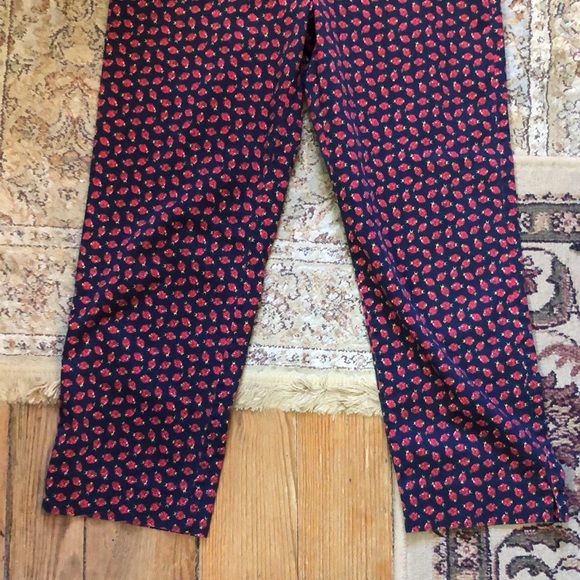 TALBOTS Heritage Size 10 Ladies Ladybugs Flat Front Side-Zip Pant Cotton Stretch - Picture 14 of 14
